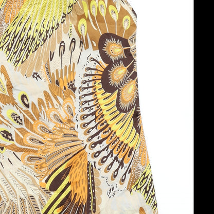 Miso Womens Brown Batik  A-Line  Size 8