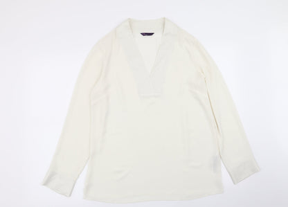 m&s Womens White   Basic Blouse Size 10