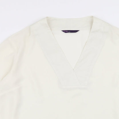 m&s Womens White   Basic Blouse Size 10