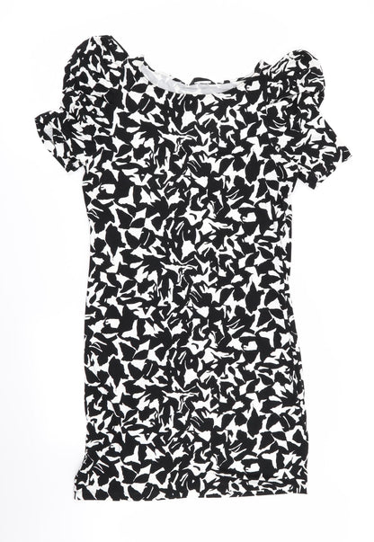 m&s Womens Multicoloured Geometric  T-Shirt Dress  Size 10