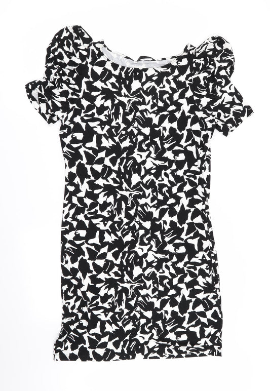 m&s Womens Multicoloured Geometric  T-Shirt Dress  Size 10