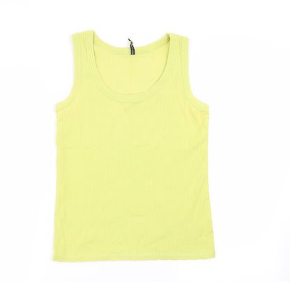 Womens UK Size 10 Essentials Green Basic Tank