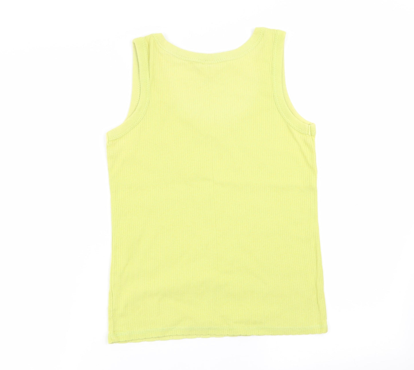 Womens UK Size 10 Essentials Green Basic Tank