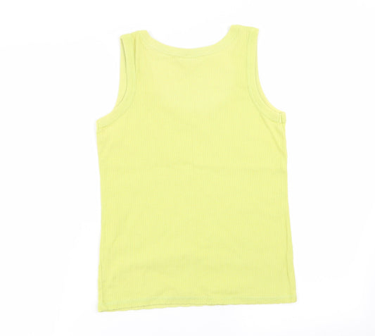 Womens UK Size 10 Essentials Green Basic Tank