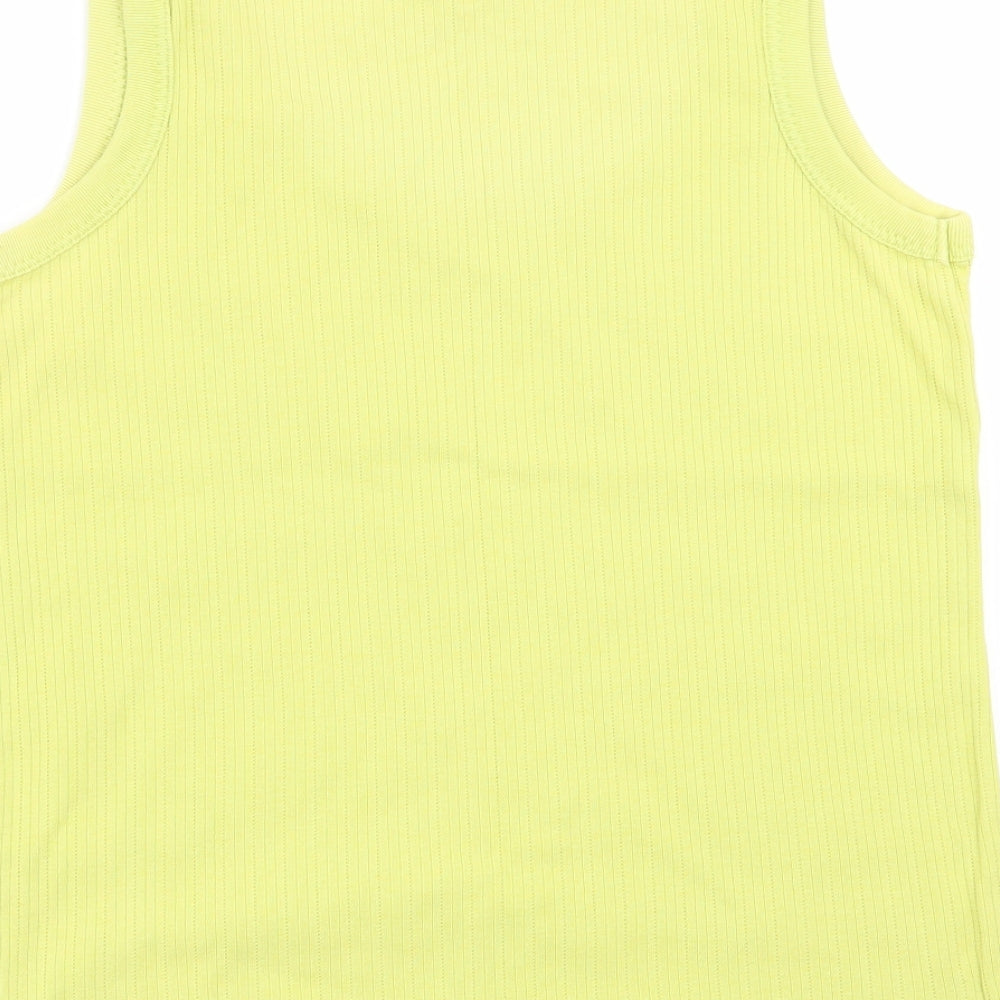 Womens UK Size 10 Essentials Green Basic Tank