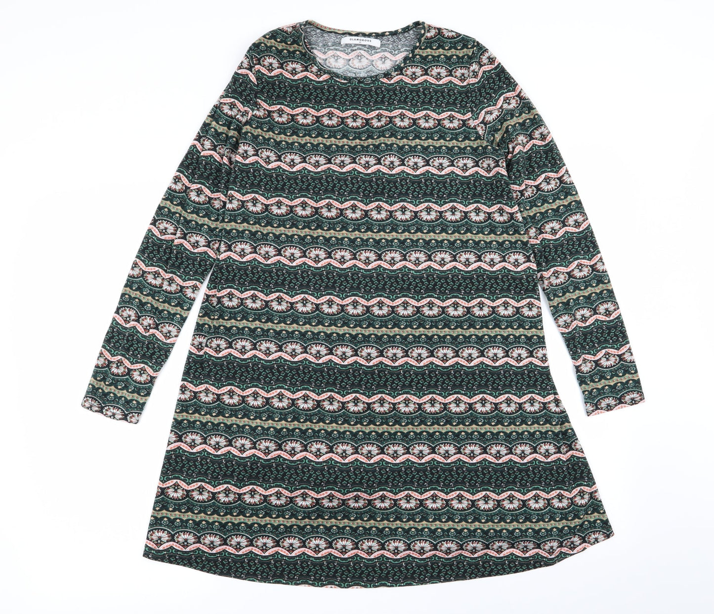 glamarous Womens Multicoloured Geometric  Fit & Flare  Size XS