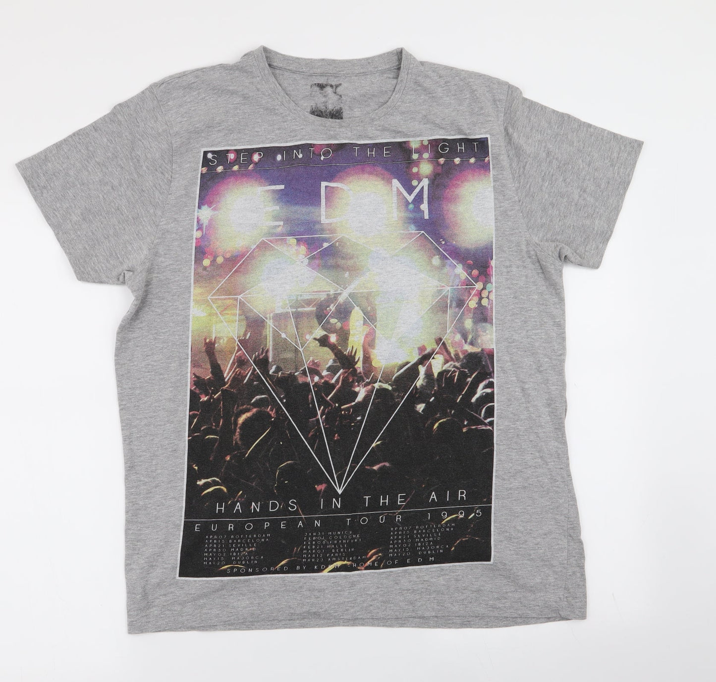 Peacocks Mens Grey    T-Shirt Size M