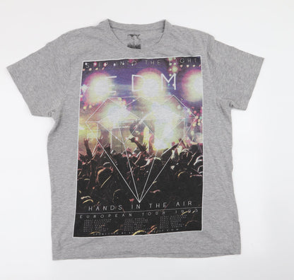 Peacocks Mens Grey    T-Shirt Size M