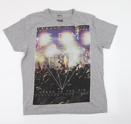 Peacocks Mens Grey    T-Shirt Size M