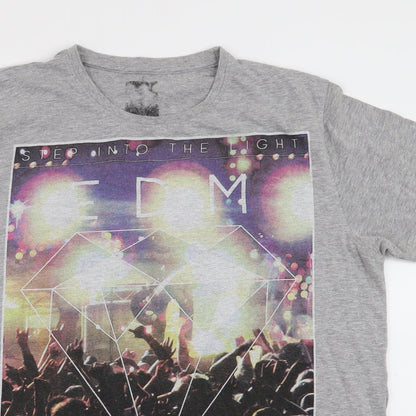 Peacocks Mens Grey    T-Shirt Size M