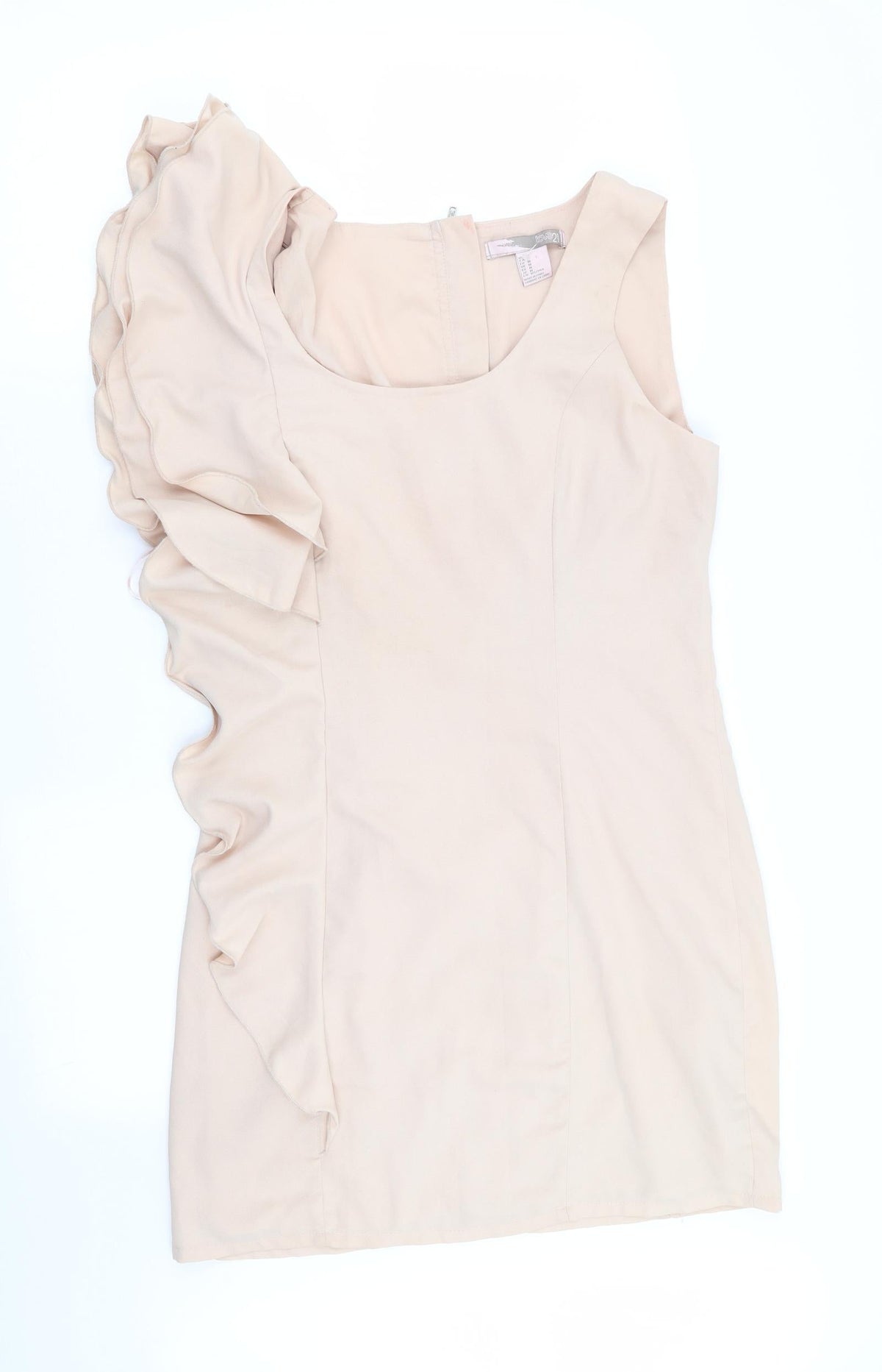 Additional front view of Love 21 women’s beige a-line, size M
