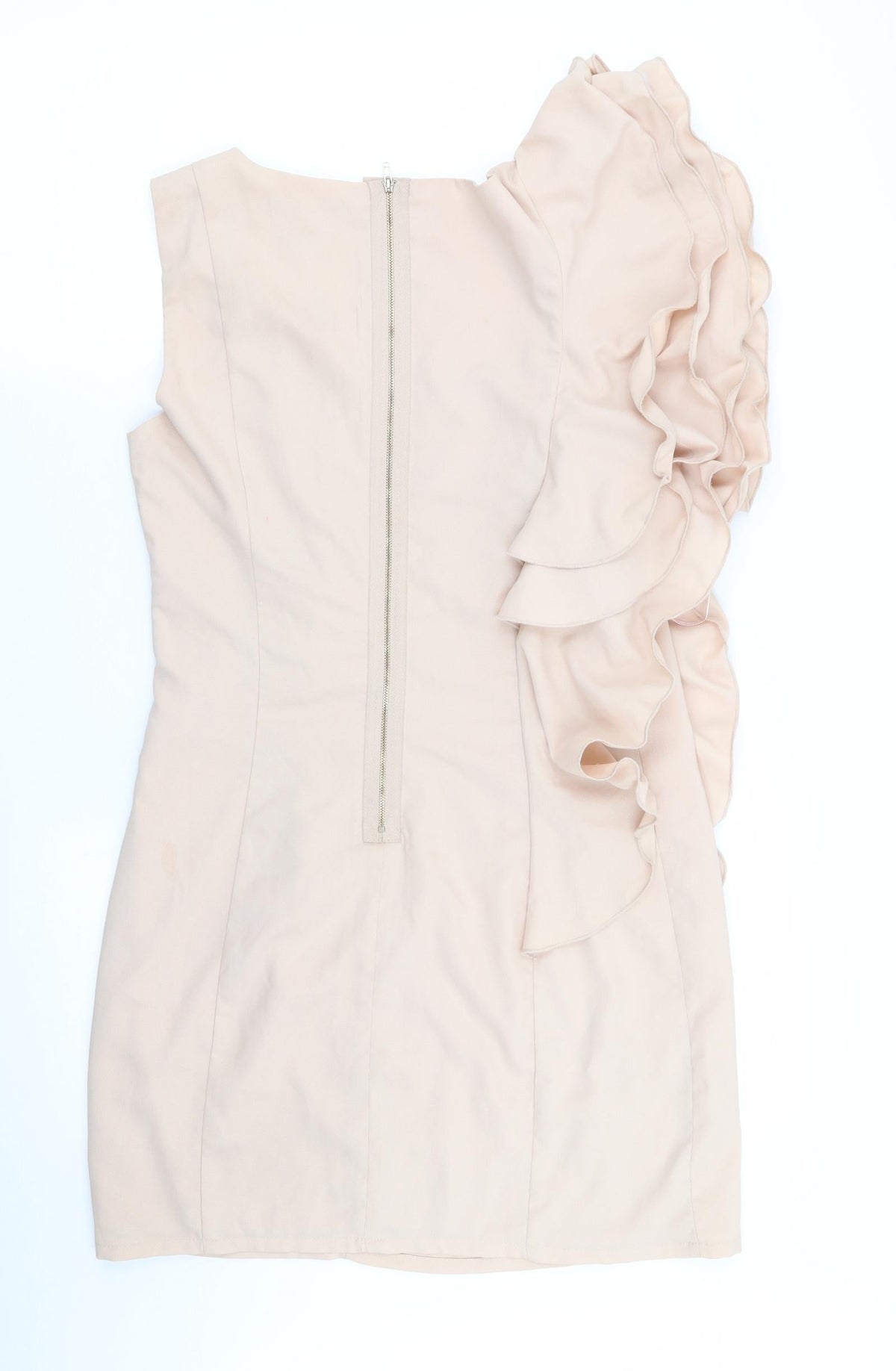 Back view of Love 21 women’s beige a-line, size M