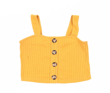Primark Womens Yellow   Basic Tank Size 12