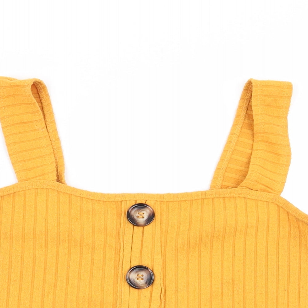 Primark Womens Yellow   Basic Tank Size 12