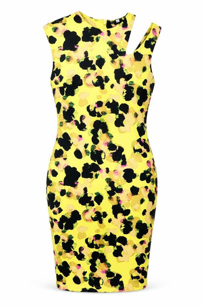 Preworn Womens Multicoloured Geometric  Bodycon  Size 10