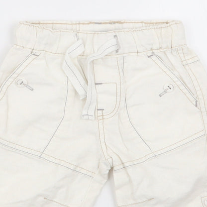 NEXT Girls White   Capri Trousers Size 6-9 Months