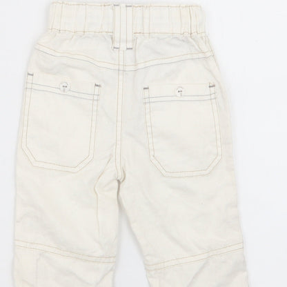 NEXT Girls White   Capri Trousers Size 6-9 Months