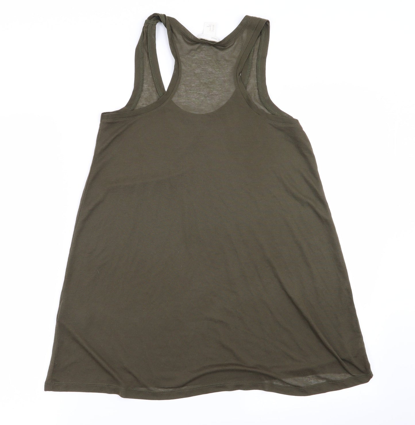Womens UK Size XS H&M Green Basic Tank