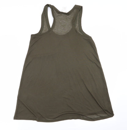 Womens UK Size XS H&M Green Basic Tank