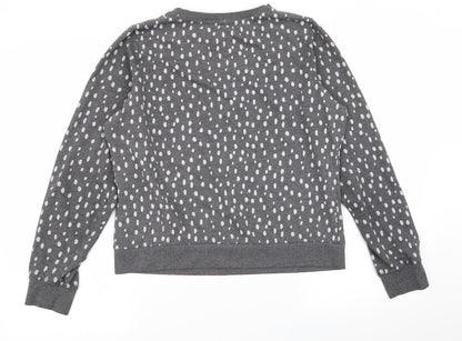 Asda George Womens Grey Polka Dot  Pullover Jumper Size 12
