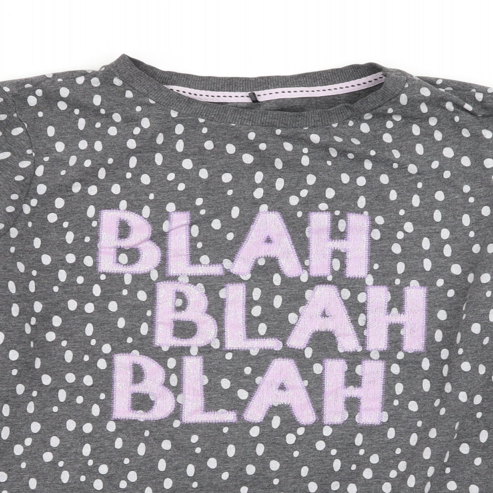 Asda George Womens Grey Polka Dot  Pullover Jumper Size 12