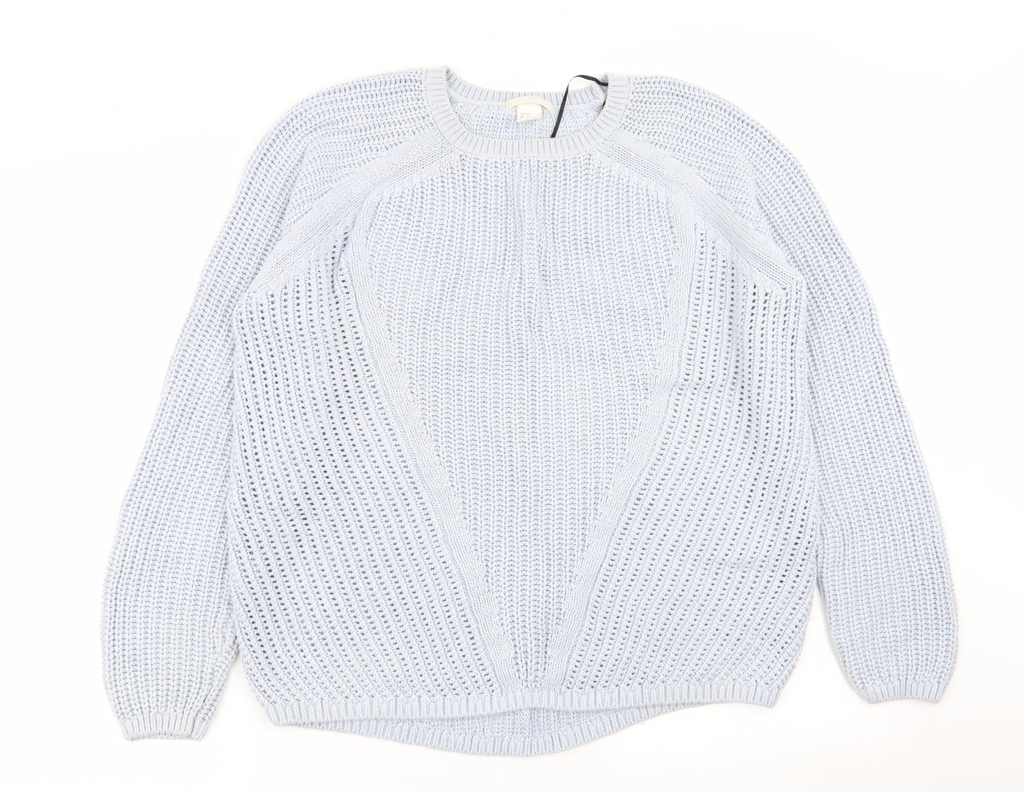Womens UK Size M H&M Blue Pullover Jumper