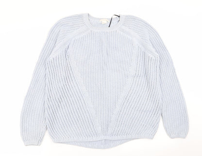 Womens UK Size M H&M Blue Pullover Jumper