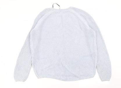 Womens UK Size M H&M Blue Pullover Jumper