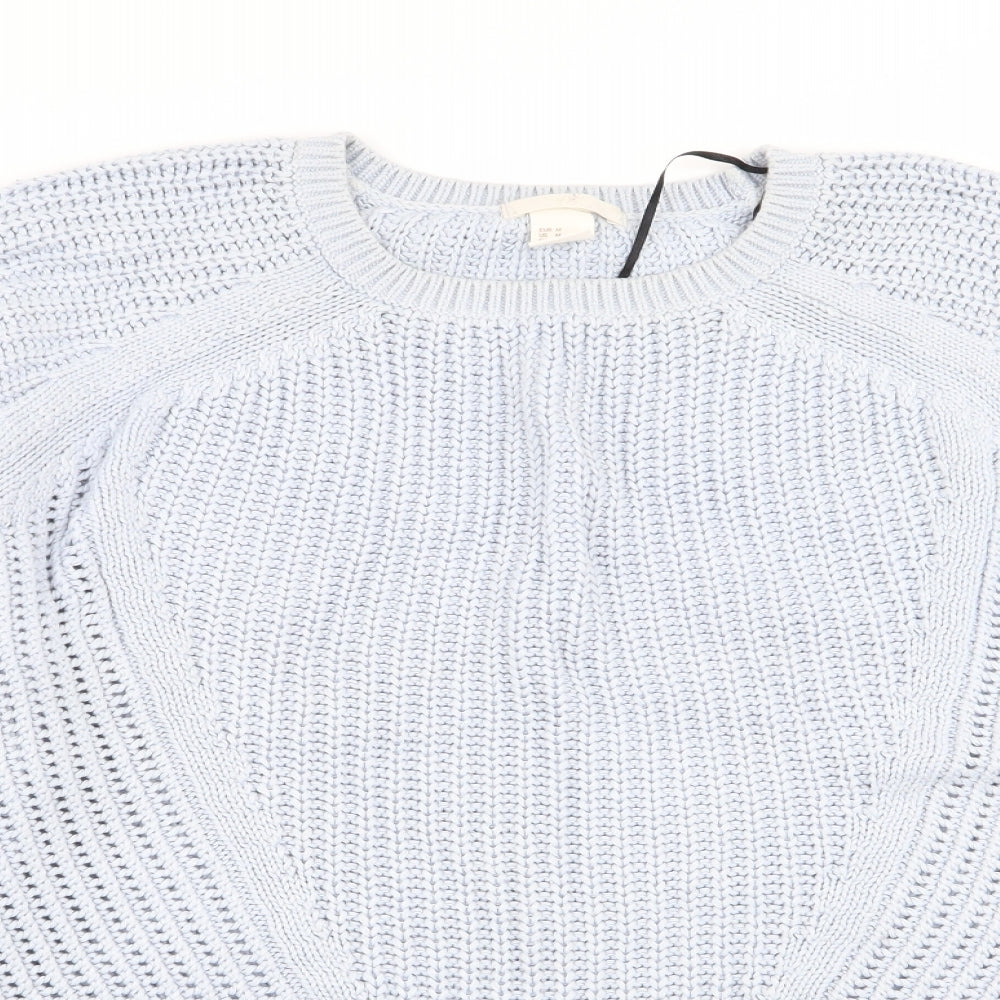 Womens UK Size M H&M Blue Pullover Jumper