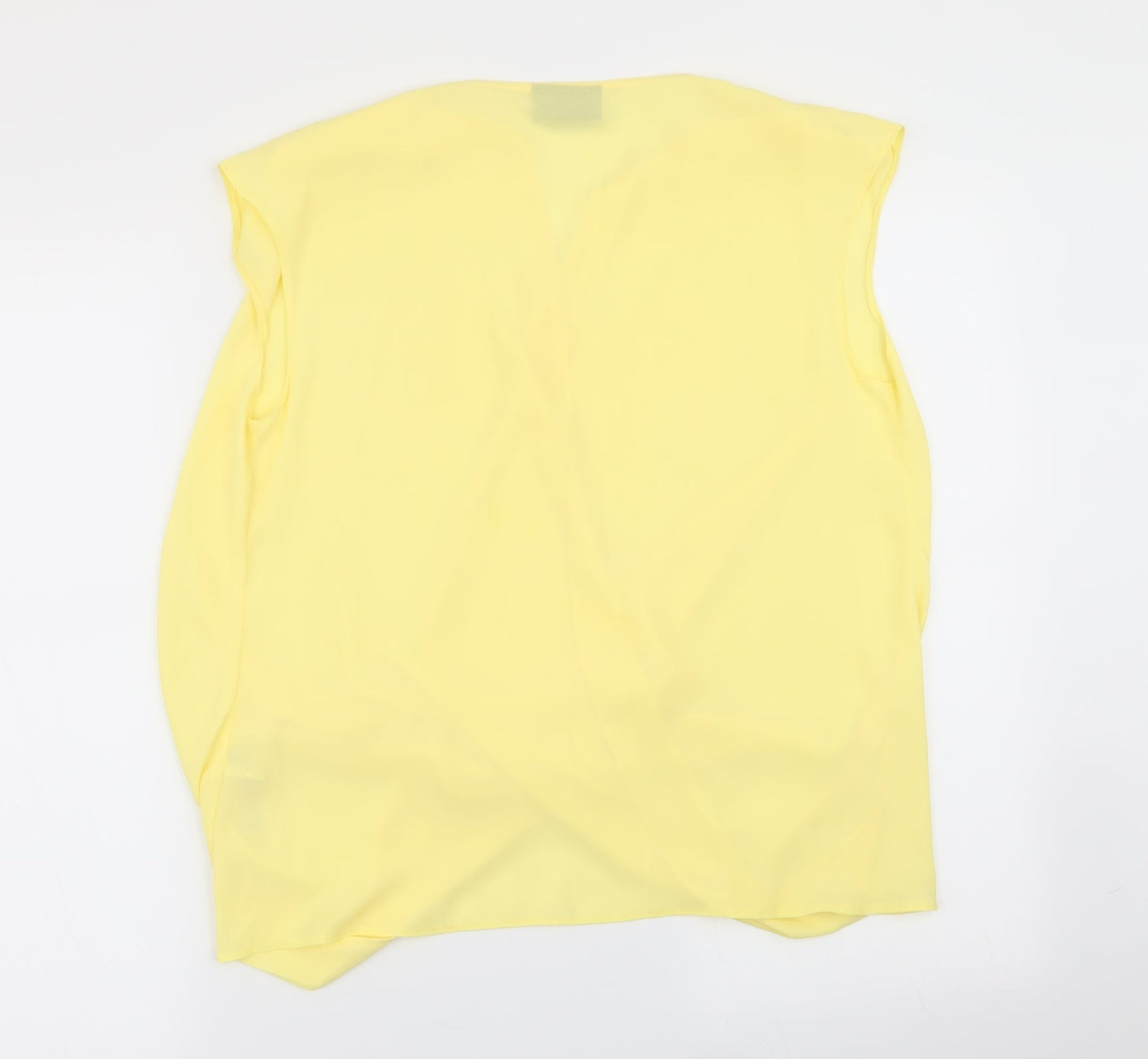 Womens UK Size S Wallis Yellow Basic Blouse