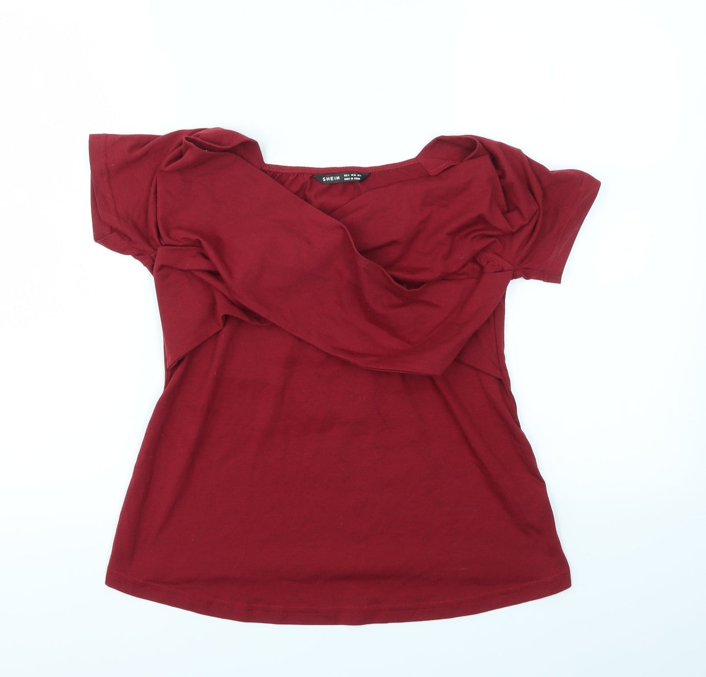 Shein  Womens Red   Basic T-Shirt Size S
