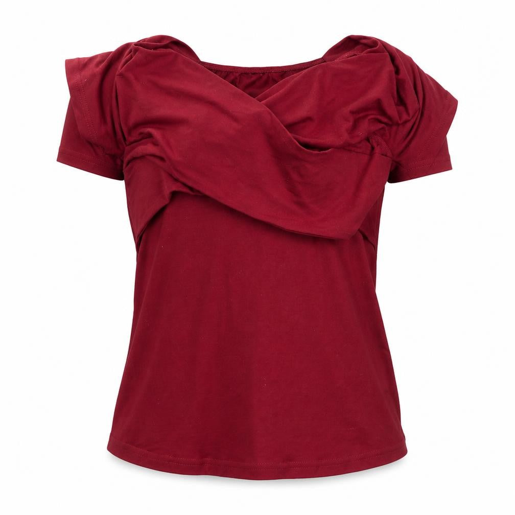 Womens UK Size S Shein Red Basic T-Shirt