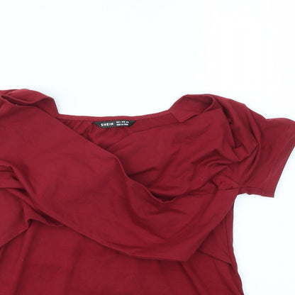 Shein  Womens Red   Basic T-Shirt Size S