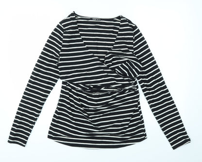 SheIn Womens Multicoloured Striped  Basic T-Shirt Size S