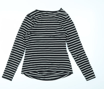 SheIn Womens Multicoloured Striped  Basic T-Shirt Size S