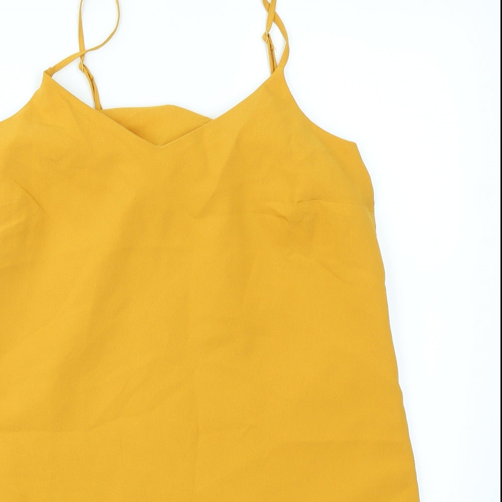 miss guided Womens Yellow   Fit & Flare  Size 12