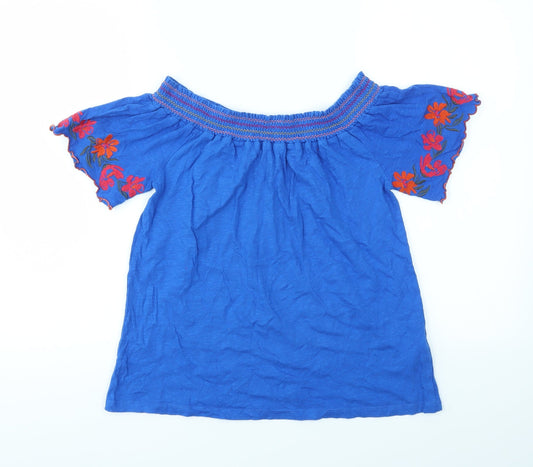 Papaya Womens Blue   Basic T-Shirt Size 8