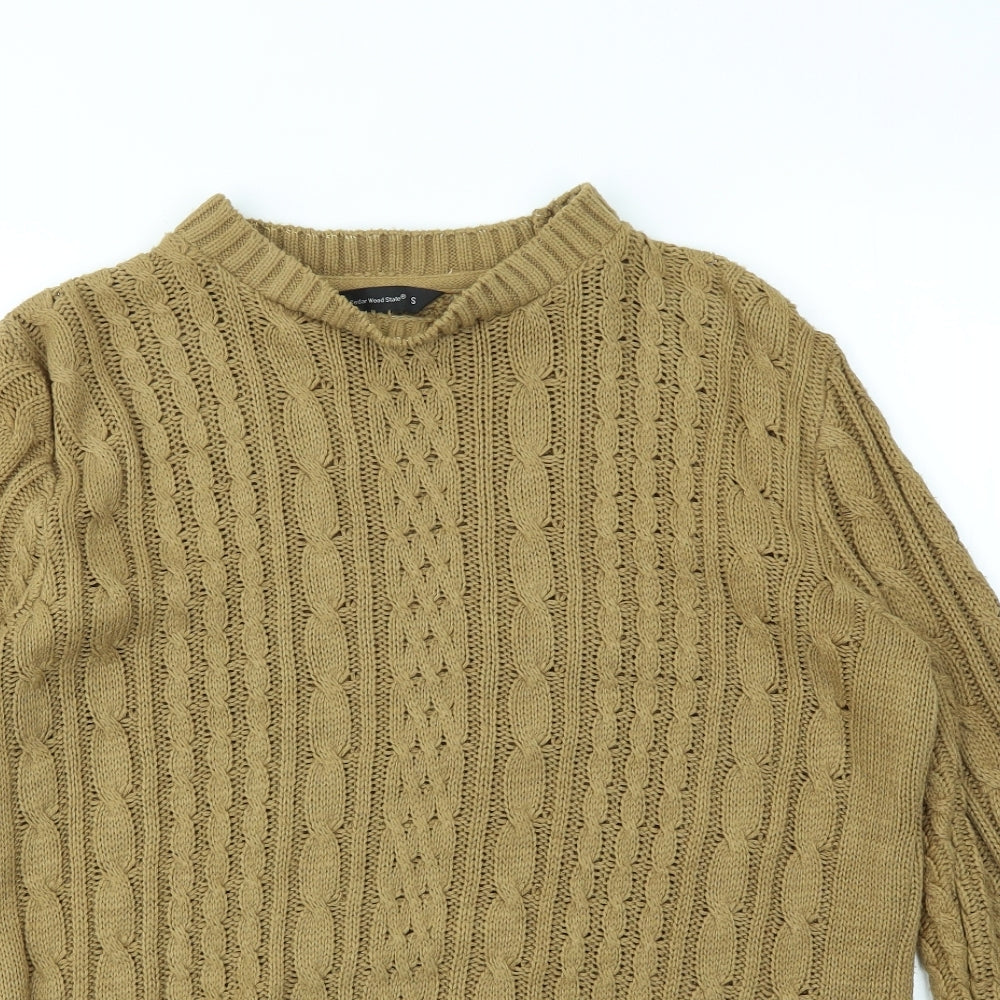 Mens UK Size S Cedar Wood State Brown Pullover Sweatshirt