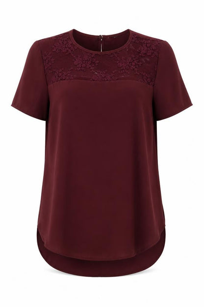 Womens UK Size 6 New Look Red Basic Blouse