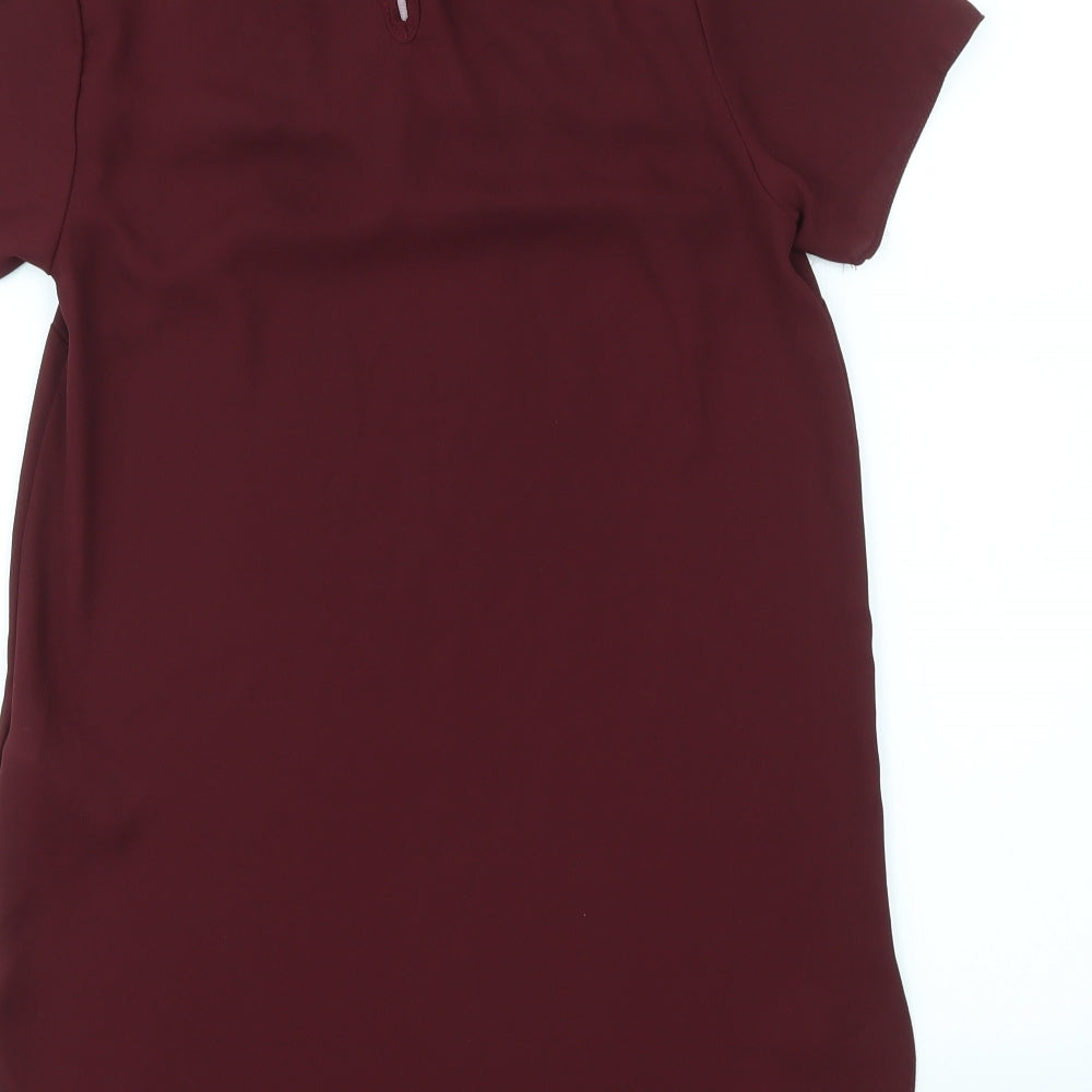 Womens UK Size 6 New Look Red Basic Blouse