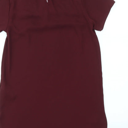 Womens UK Size 6 New Look Red Basic Blouse