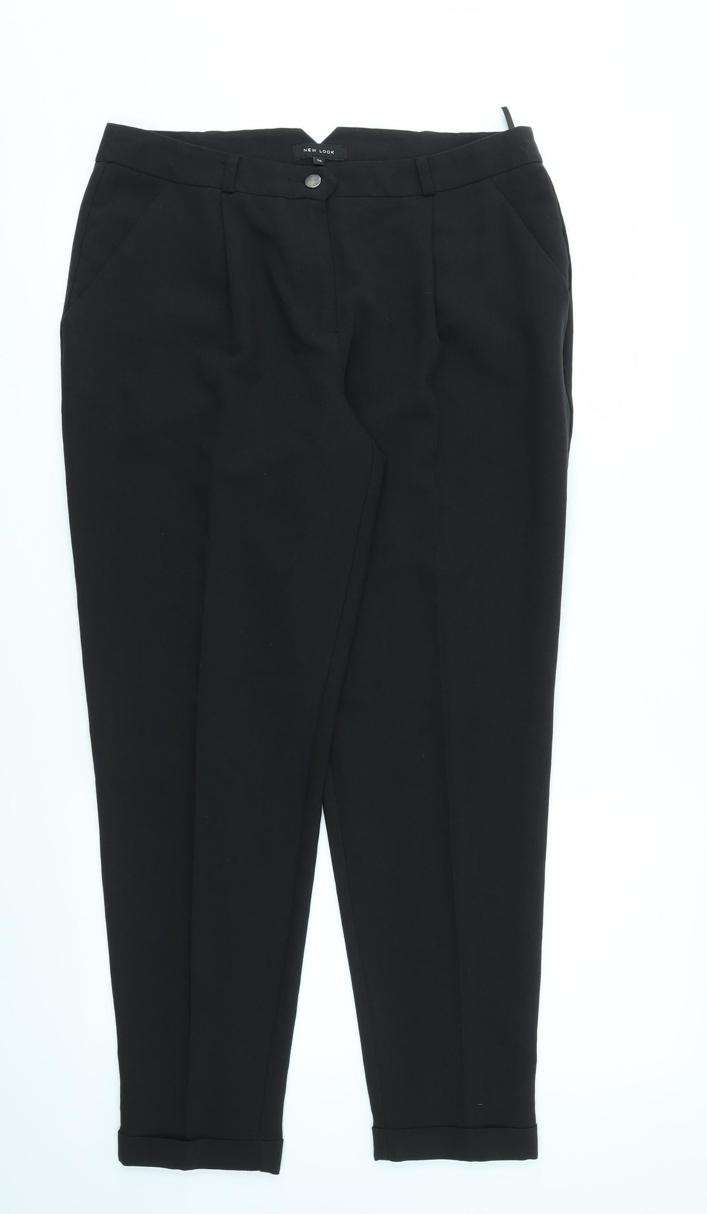NEW LOOK  Womens Black   Trousers  Size 14 L28 in