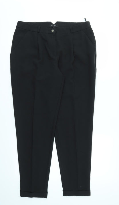 NEW LOOK  Womens Black   Trousers  Size 14 L28 in