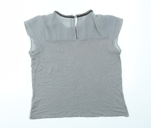 Womens UK Size 14 NEXT Grey Basic T-Shirt