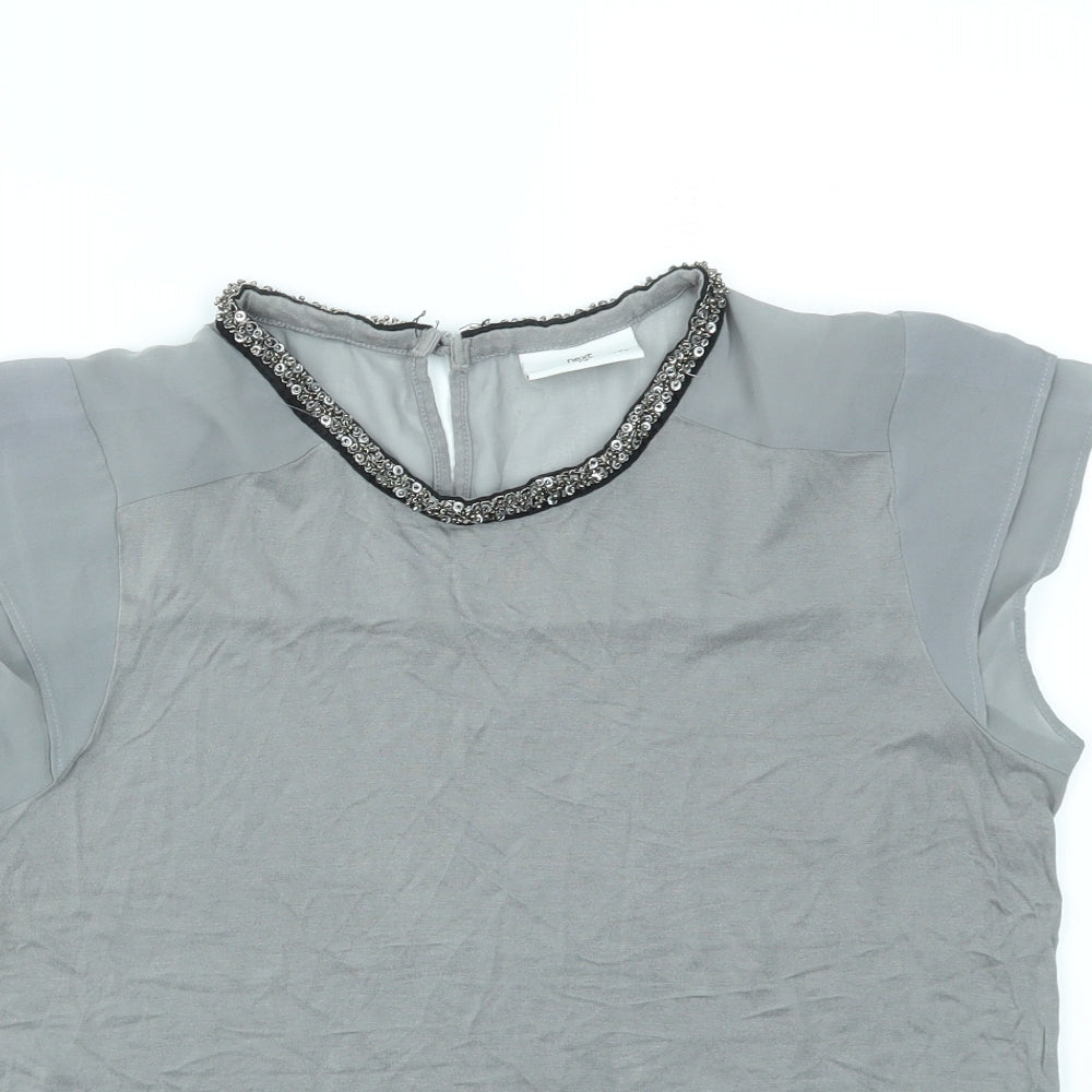Womens UK Size 14 NEXT Grey Basic T-Shirt
