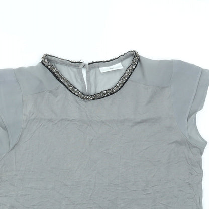 Womens UK Size 14 NEXT Grey Basic T-Shirt
