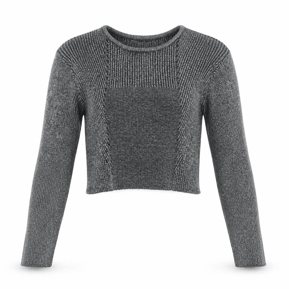 Womens UK Size 8 H&M Silver Pullover Jumper