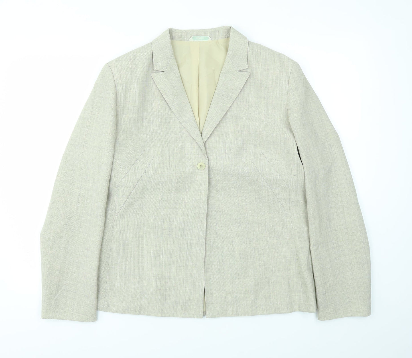 M&S Womens Beige   Jacket Blazer Size 14