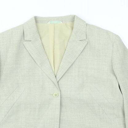 M&S Womens Beige   Jacket Blazer Size 14