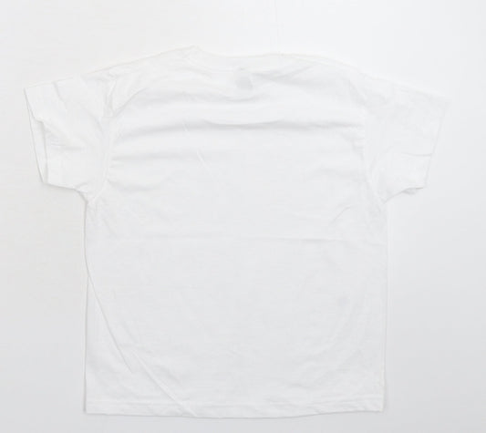Fruit of the Loom Boys White   Basic T-Shirt Size 5-6 Years